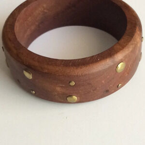 Vintage Genuine Wood Bracelet / Bangle